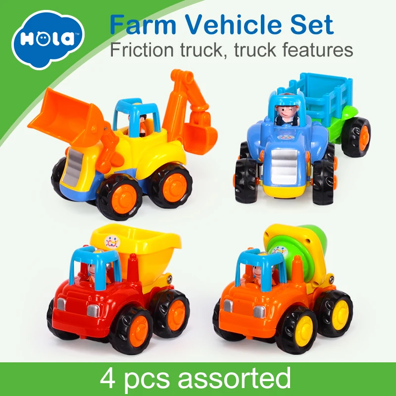Детские инерционные машинки (набор из 4 шт.) производства Huile Toys - изображение