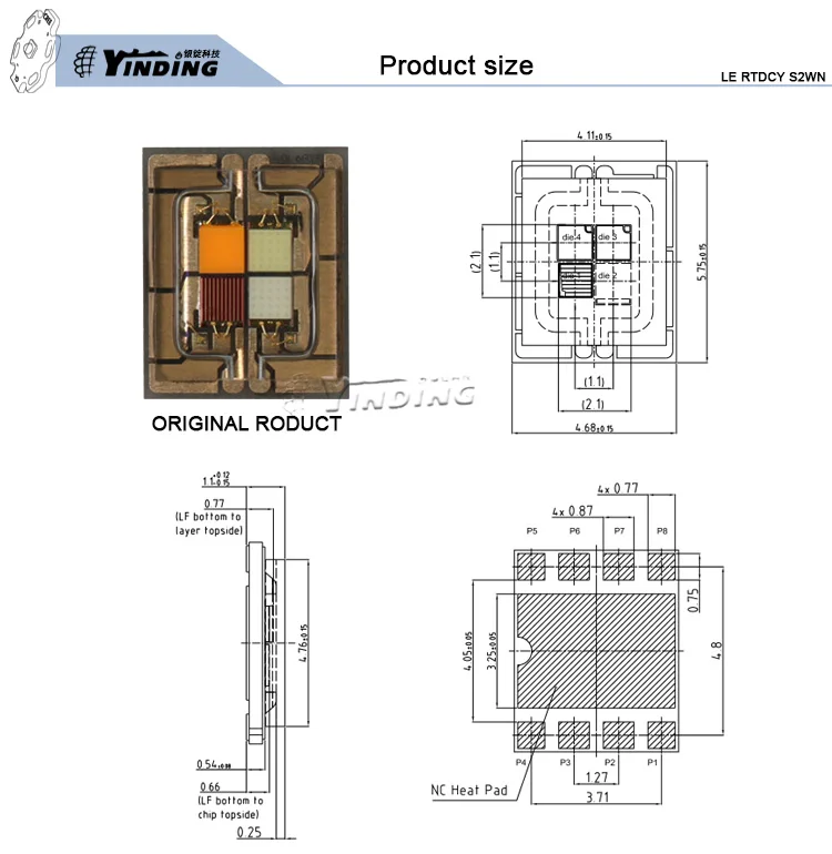 OSRAM LE RTDCY S2WN 40 Вт высокомощный светодиодный источник света для сцены RGBY красный/зеленый/синий/желтый свет наружного ландшафтного освещения фитиль