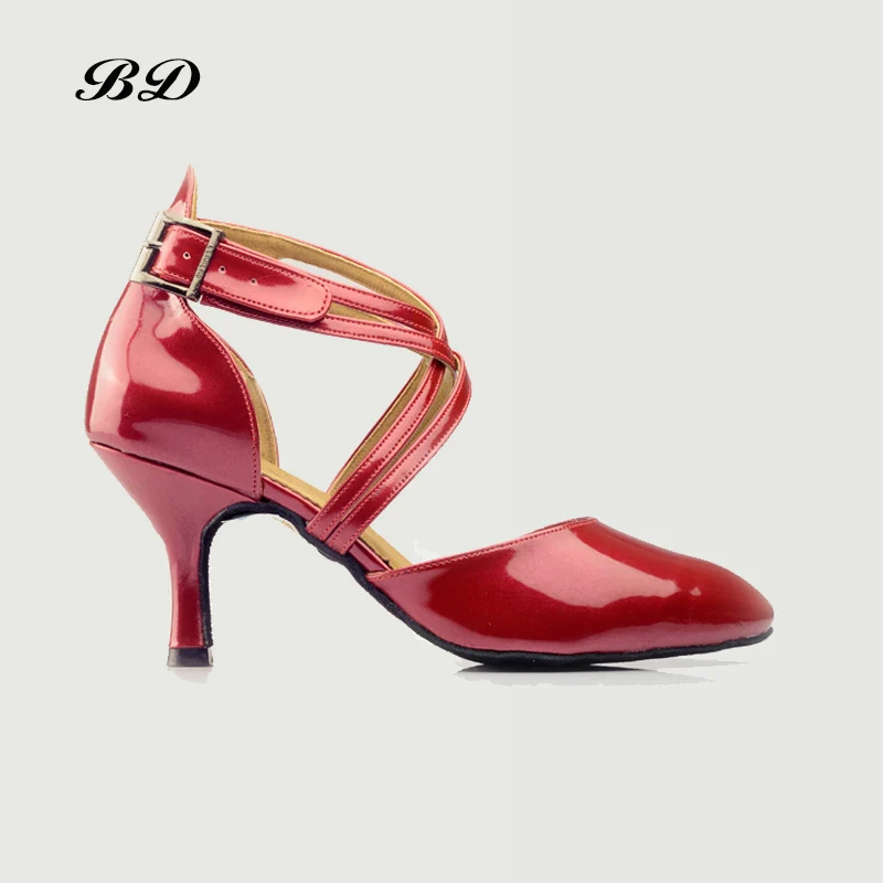 Women Modern Shoes Lady Latin Dance Shoes Ballroom Shoe Modern Soft Cowhide Sole Wearable Heel 4.5 cm BD 110 JAZZ  Heel 7.5 cm