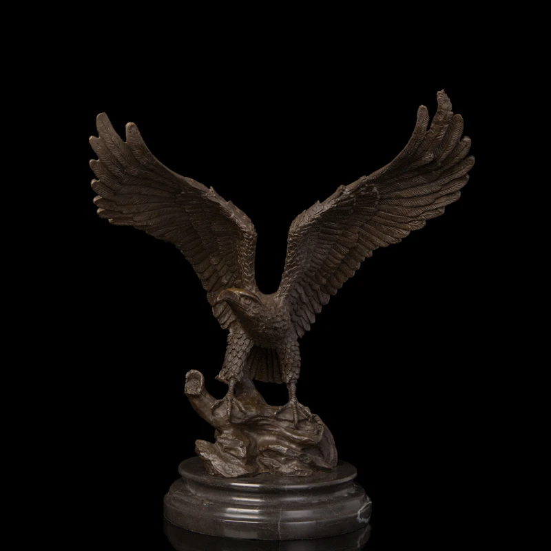 ATLIE BRONZES Casting Crafts Flying Glede Vintage Brass Eagle Sculpture