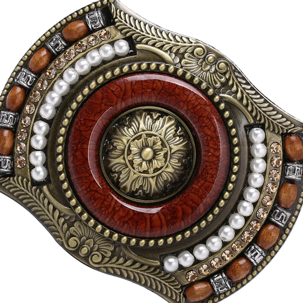 Western Bohemian Cowboy/girls Belt Buckle Indian Rodeo Novelty Bead Decor For Men's Belt Accessory 