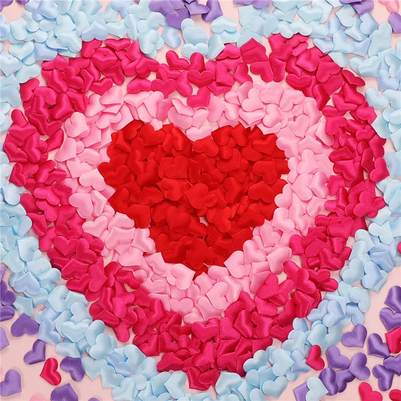 100 Pcs 2cm 3cm Sponge Heart Shaped Confetti Baby Shower Throwing Petals for Wedding Lover's Gift Home Decor Decoration 62058