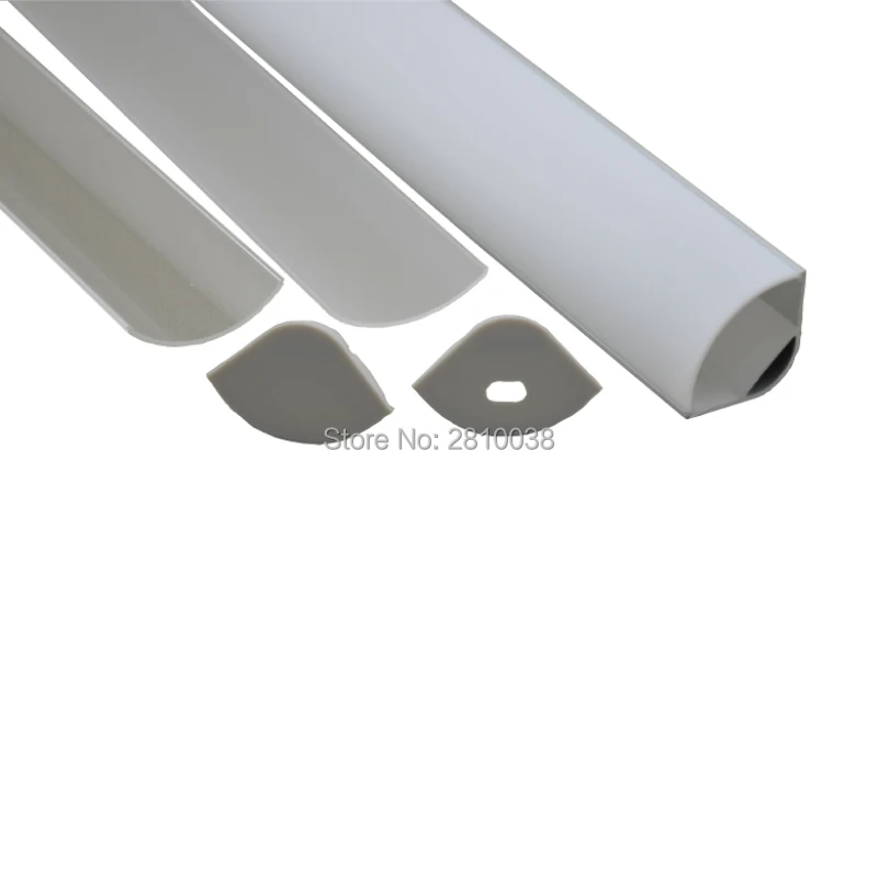 10 X 1M Sets/Lot 60 degree corner Led aluminum profiles and led bar lights for led strip cabinet or wardrobe lights