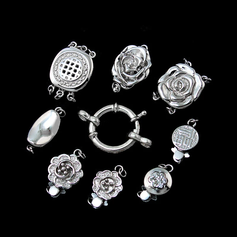 

Hot 925 Sterling silver Hook Clasps Jewelry Findings Fit Bracelet Necklace Jewelry Making