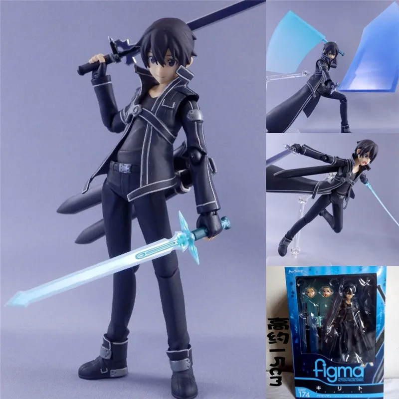 Аниме Figma 264 Sword Art Online II kiito ALO ver. Aloverer Kirigaya Kazuto ПВХ фигурка Коллекционная модель игрушки 14 см