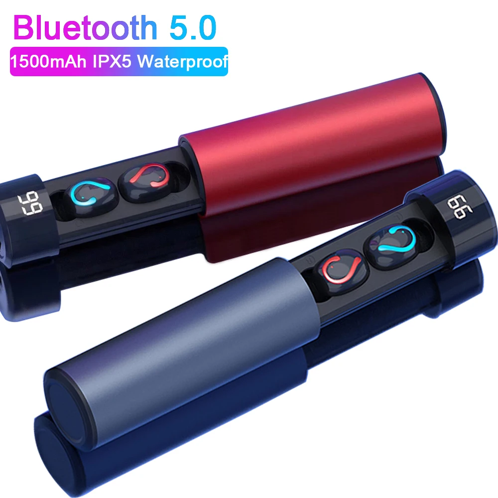 

HQB-Q67 TWS Fashion Wireless Earbuds Bluetooth 5.0 3D Stereo Mini Headset Waterproof Sweatproof Hifi In-Ear Earphone for iPhone