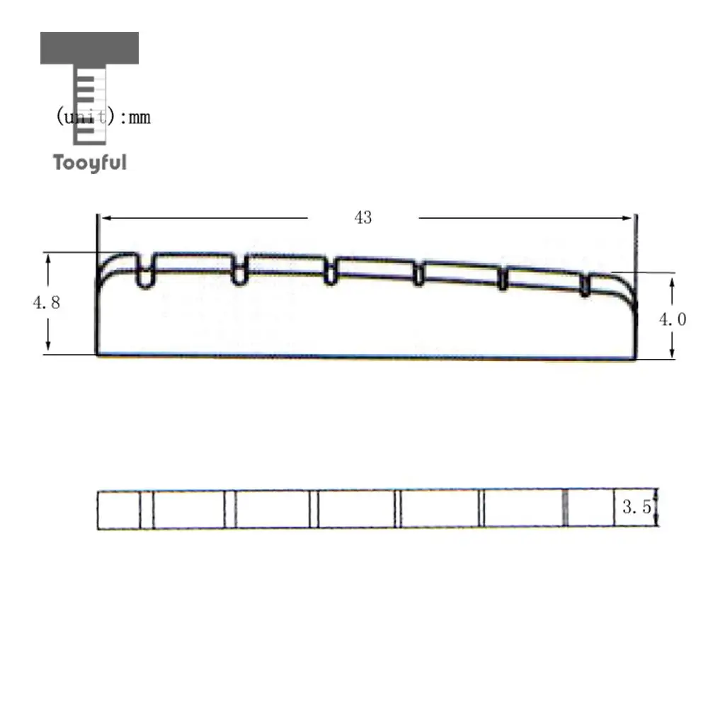 2pcs 6 String Electric Guitar Nut Slotted for Stratocaster Strat Telecaster Tele Guitar Replacement