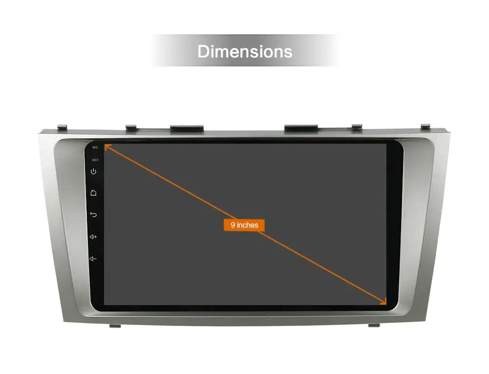 Cheap 2 din autoradio Car Multimedia Player For Toyota Camry 2006-2011 Android 9.0 gps wifi mirror link rear camera map usb Aux BT 1