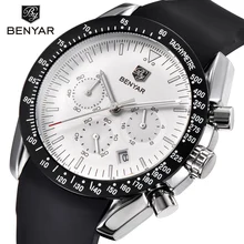 BENYAR Men Watch Top Brand Luxury Male Waterproof Sport Quartz Watches Chronograph Military Wrist Watch Clock Relogio Masculino benyar chronograph sport mens watches top brand luxury quartz watch clock all pointers work waterproof business watch by 5102m