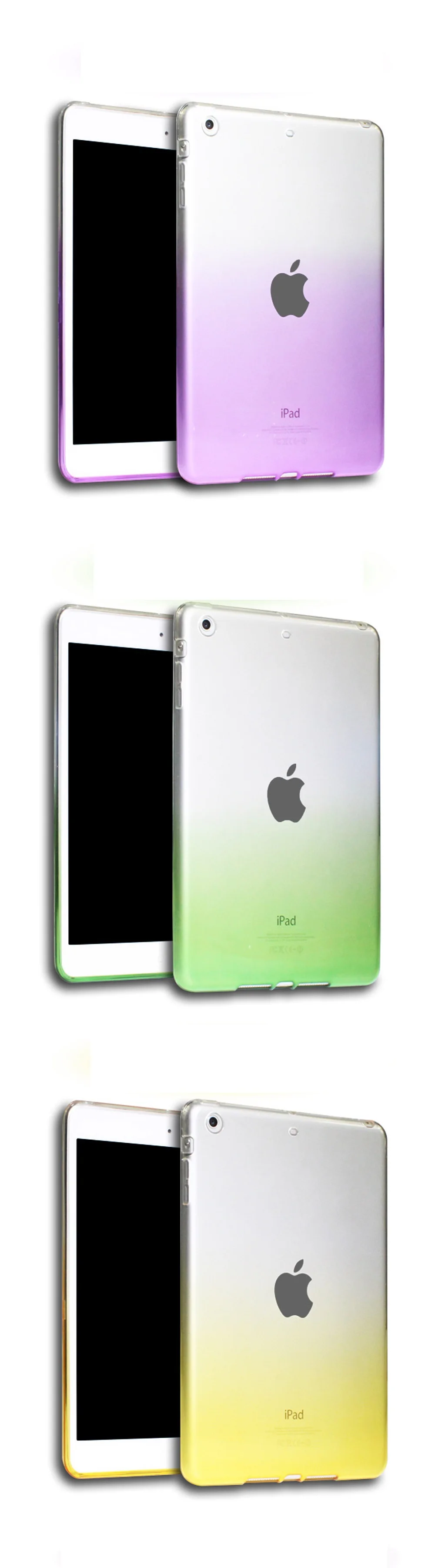 Ultra-thin Tablet Case For iPad 2017 2018 9.7 Case Suger Rainbow Soft TPU A1822 A1893 Cover For iPad 2017 2018 9.7 TPU Cover (4)