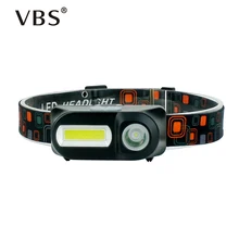Led Headlamp Usb Charging Head Torch Led Cob+XPE Led Head Light Rechargeable 18650 On Forehead Head Lamp For Camping Hunting