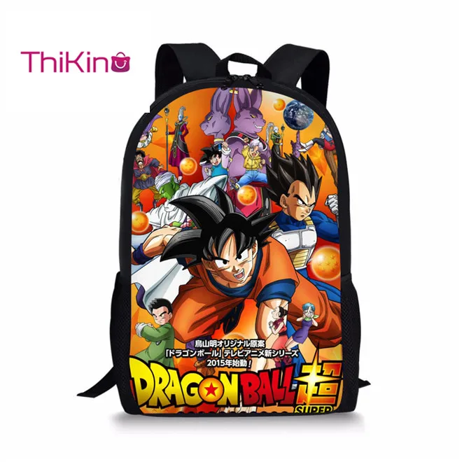 

Thikin Anime 3pcs Set School Bags Dragon Ball Goku Vegeta School Backpacks for Boys Bookbag Cartoon Kids Bags Kids Daypack