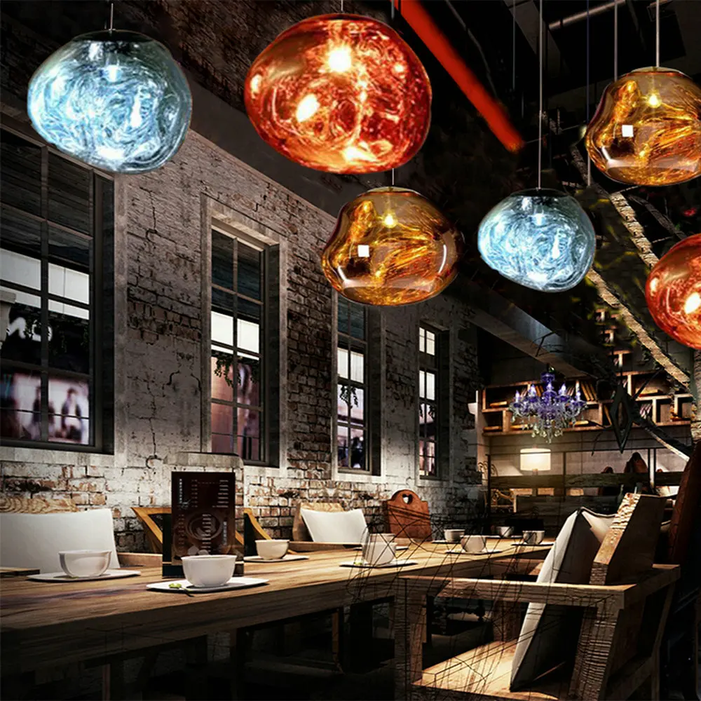 Vintage Modern LED Loft Nordic Decor Gold Glass Pendant Lights Fixtures Hanglamp Industrial Design Lamp for Kitchen Island Bedroom Dining Room Bar15