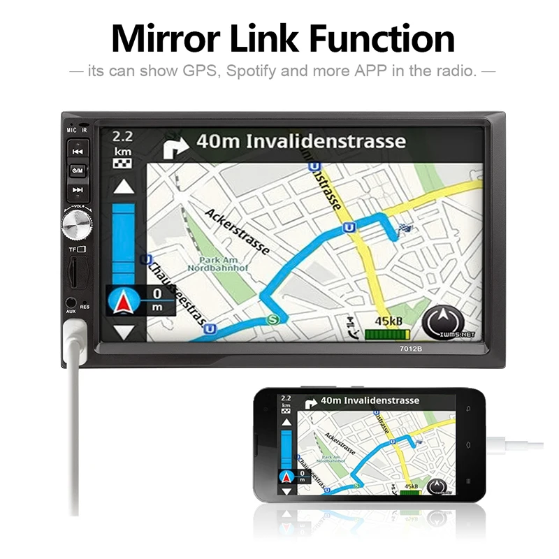Автомагнитола Bluetooth 2 din автомобильный радиоприемник Поддержка BT/FM/AUX-IN/USB Реверсивный Обнаружение дистанционного управления автомобильный стерео аудио плеер
