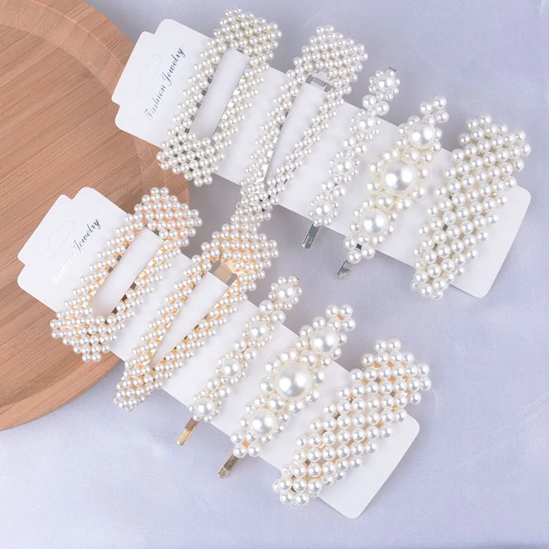 

5 pc pearl Flower hair pin Hair Clip Set Handmade Hair Accessories Hair Jewelry