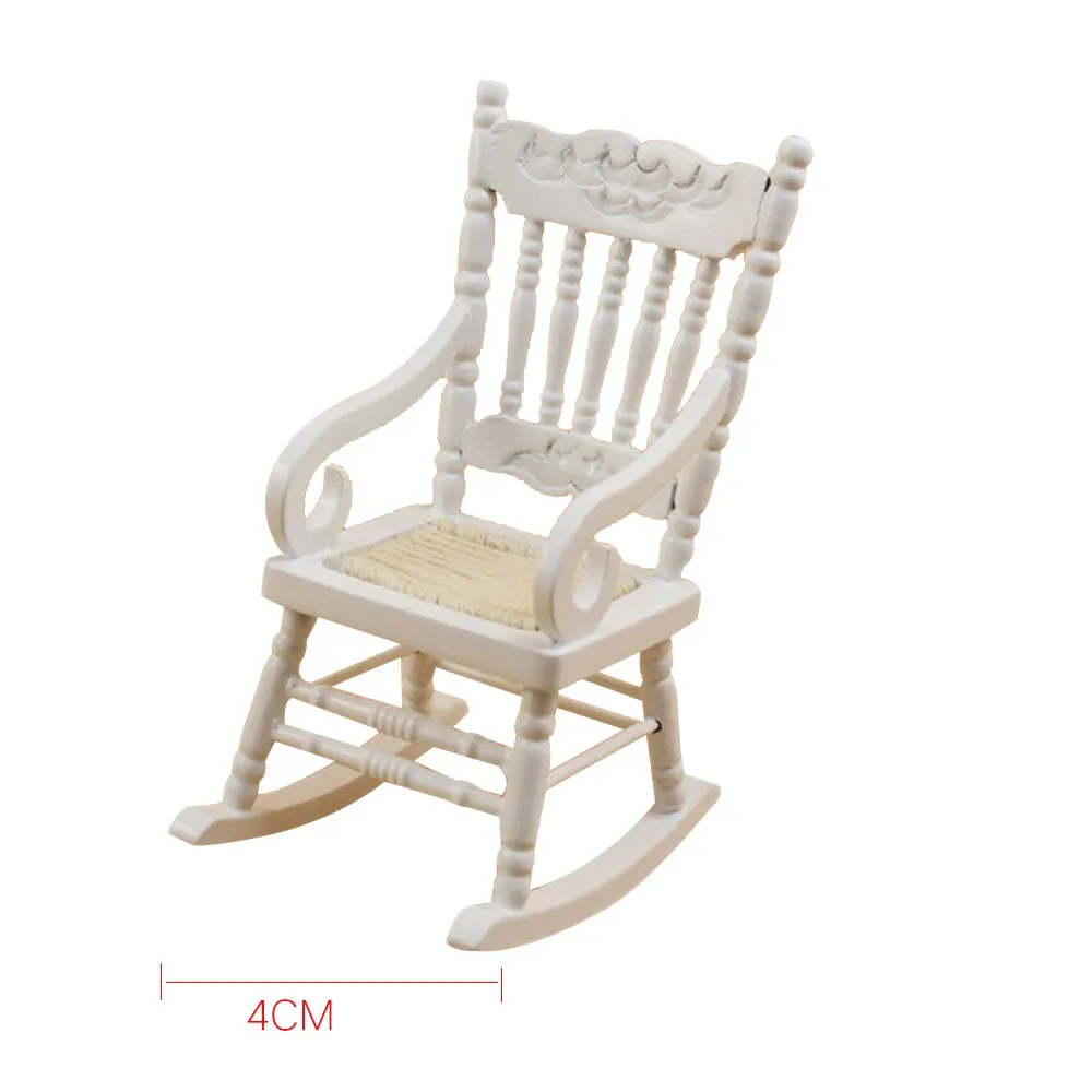 

2019 Wood Dollhouse Rocking Chair Model for Miniature Furniture Drop Shipping
