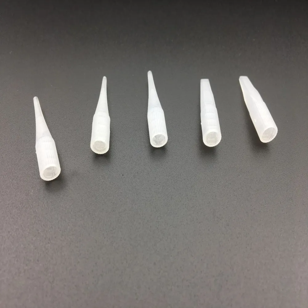 

100 Pcs 0.4*0.6cm Tattoo Needles Cap 1rl 3rl 5rl Plastic Tattoo Nozzle Tip Cap Needle Tube For Permanent Makeup Tattoo Machine