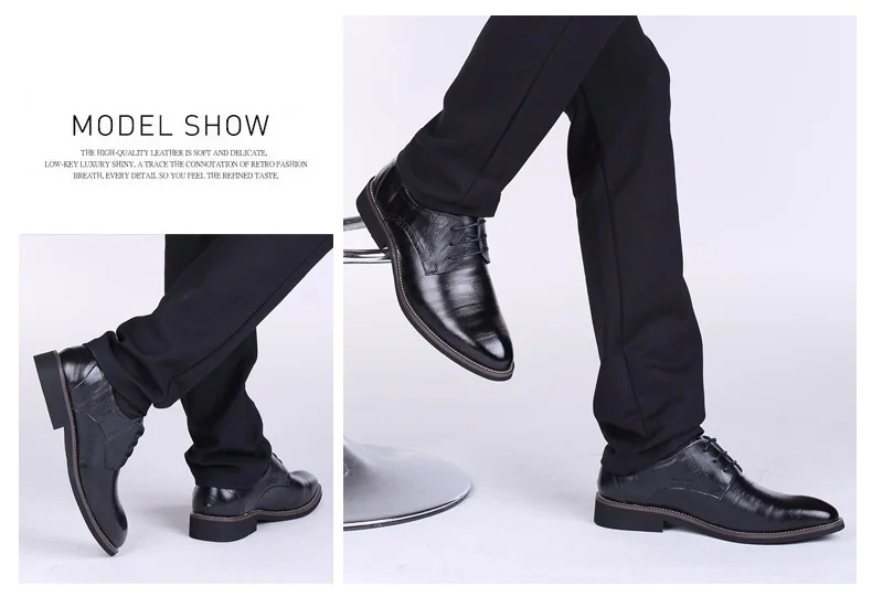Мужская обувь Большие размеры 39-48 стиль Роскошный широкий ассортимент обуви: мокасины из искусственной кожи обувь Для мужчин дышащие мягкие классические деловые туфли W186