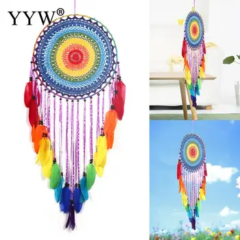 

2pcs Nordic Dreamcatcher Mascot Dream Catcher Colorful Hunter Substance Wind Chimes Hanging Ornaments Dream Room Decoration