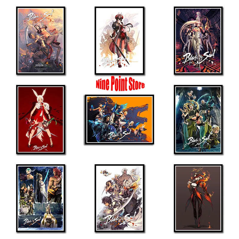 

New Blade & Soul core Game Coated paper Poster Home Wall Decor Paingting Wall Sticker Bar Decor Children Room Decor 42*30cm