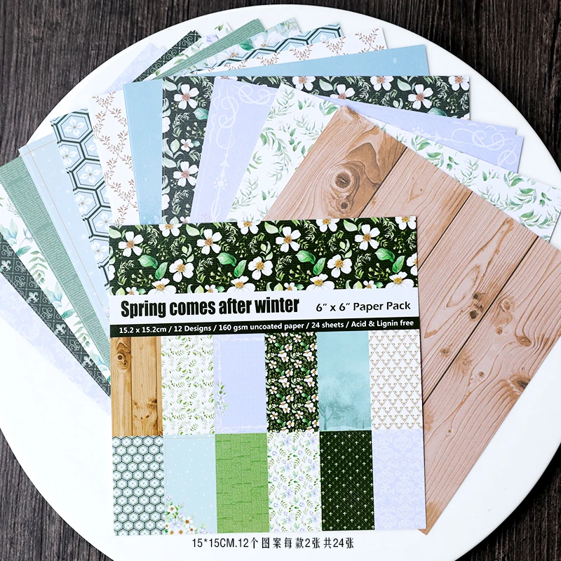 

15*15 cm/Single-side Printed Mixed pattern creative papercraft art paper handmade scrapbooking kit set book