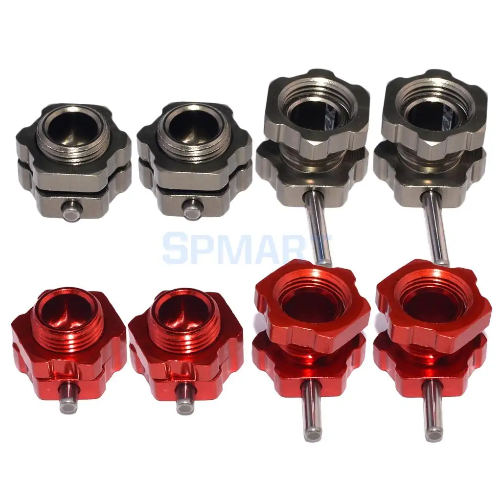 1 Set Aluminum 17mm Wheel Hex Hub Drive Adapter for 1/8 HPI HSP RC Car