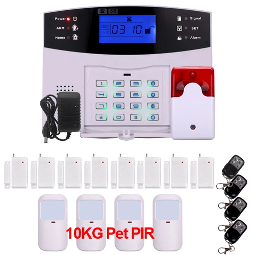 Option8 Беспроводной умный дом безопасности GSM сигнализация домофон дом дистанционное управление Автонабор сирена сенсор комплект - Цвет: Option8