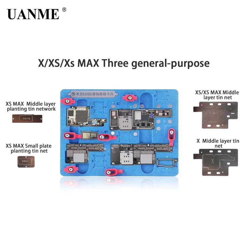 

PCB Holder Repair Fixture for iPhone X XS XS MAX Motherboard Planting Tin With BGA Reballing Stencil A11 Remove Black Glue