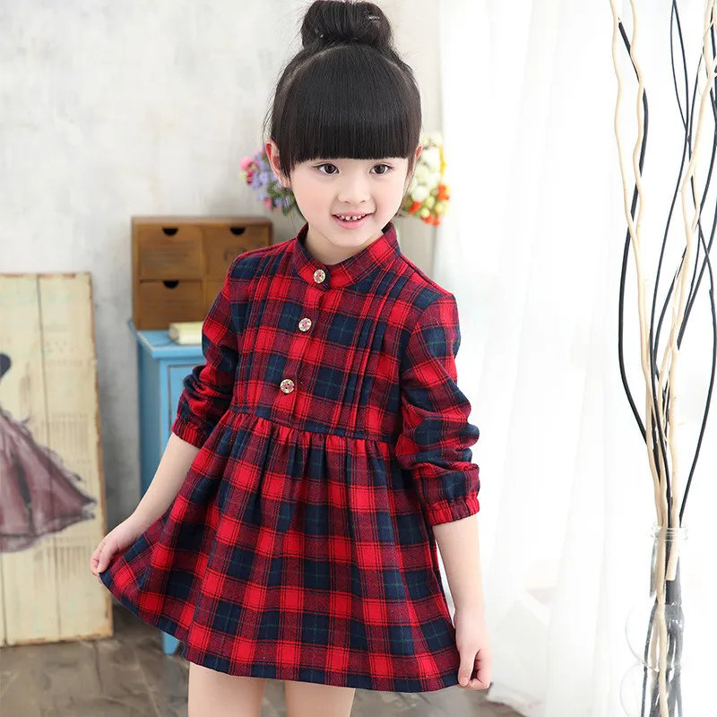 

Vestido Plaid Dress Girls Dresses Long Sleeve Kids Dresses Cotton Dresses For Girls Princess Dress Autumn Kids Girls Clothes
