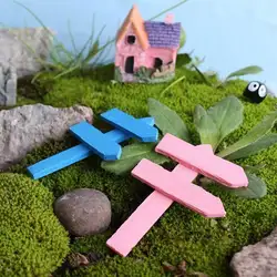 10 шт. миниатюрный многоцветный деревянный забор вывеска DIY ремесла микро ландшафтное растение горшок Сказочный кукольный домик домашний