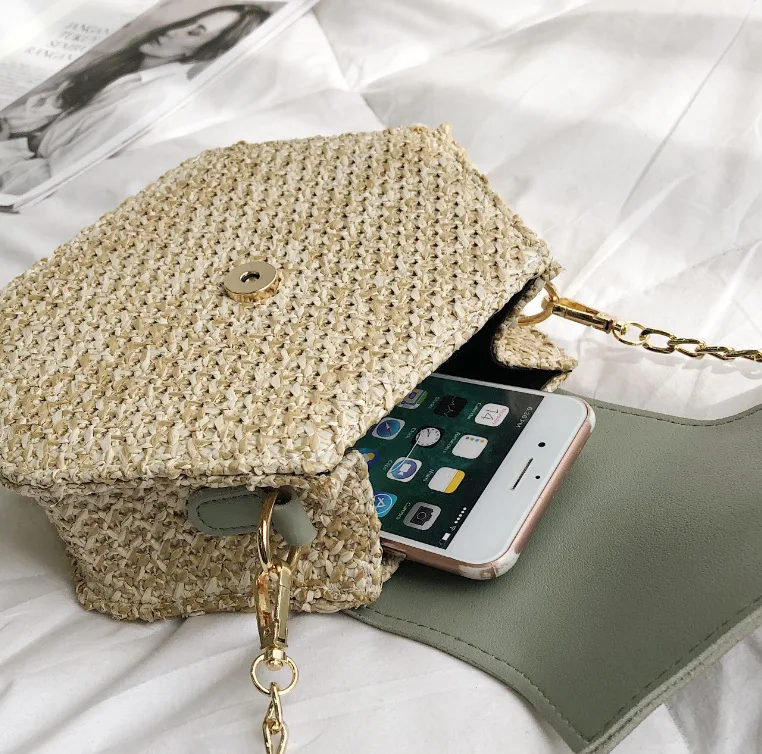 Straw PU Handbag Women Hexagon Rattan Handmade Shoulder Bag Summer Beach Bohemia Tassel Travel Bags Fashion Ladies Chain Bag Straw PU Handbag Women Hexagon Rattan Handmade Shoulder Bag Summer Beach Bohemia Tassel Travel Bags Fashion Ladies Chain Bag
