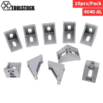 

10pcs 4040 Aluminum Angle Code with Nut Hole Support T-slot Profile Frame Extrusion Bracket for Connecting The Flow Profile