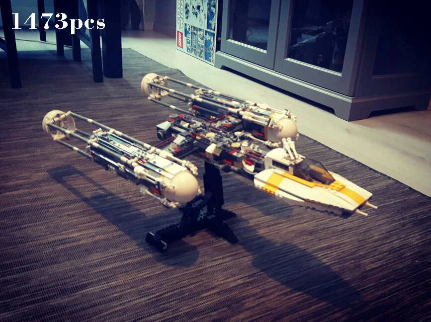 

compatible Legoinglys Star Space Wars Series Y-wing Attack Starfighter 1473pcs Model Building Block brick Toys For Boy Gift