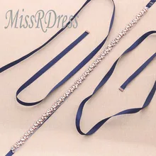 MissRDress стразы свадебный пояс Тонкий хрустальный пояс невесты розовое золото алмаз свадебный пояс для Свадебные аксессуары для одежды JK863