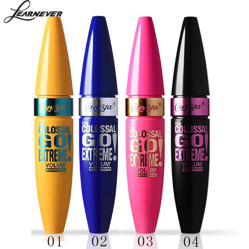 

New 1pcs Mascara Volume Express Mascara With Collagen Cosmetic Extension Long Curling Waterproof Eyelash Black 3d Fiber Mascara