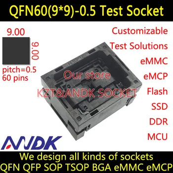 

QFN60(9x9)-0.5 Socket Open top QFN60 Socket MLF60 Socket MLP60 Socket,IC550-0604-012-G, Allsocket
