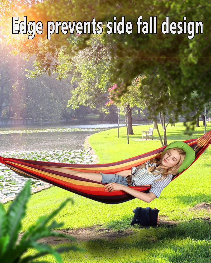 Outdoor Hammock Portable Sleeping Bed 200cm80cm single Camping Hanging Hammock Travel Furniture Parachute As Swing Camping mat  (1)