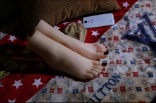 Newest worship perfect Fake mistress Pussy foot Feet model foot fetish clones pink toenails