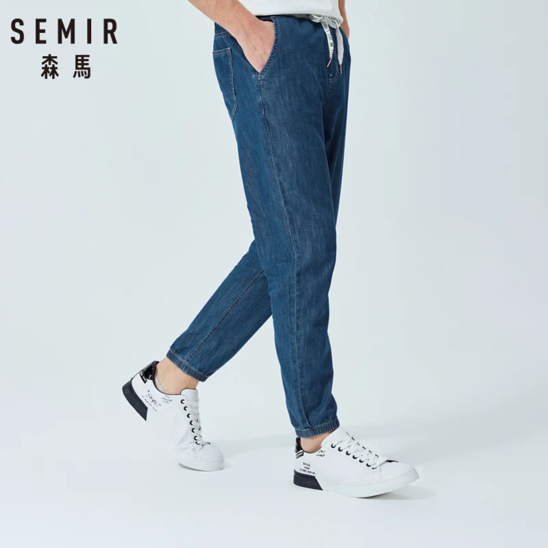 SEMIR мужские весенние летние джинсы деним облегающие размера плюс большие и