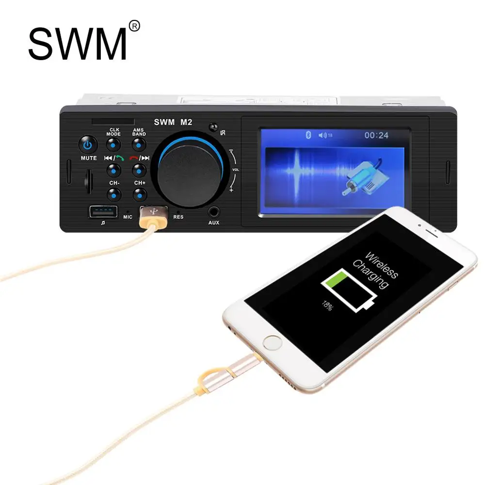 M2 автомобильный Радио авторадио Кассетный плеер 12 в Bluetooth аудио mp3 телефон
