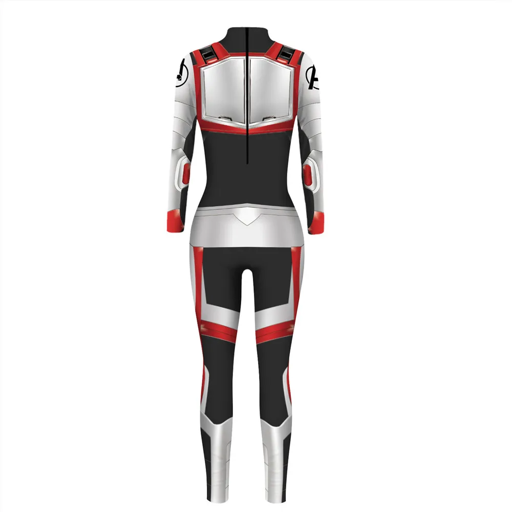 Avengers Endgame 3D Print Technology Costume Cosplay Women Jumpsuit Costumes For Girl Zipper Bodysuit Plus Size