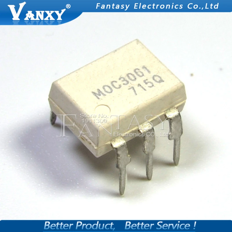10 PCS MOC3061 DIP-6 Optoisolators Triac Driver Output