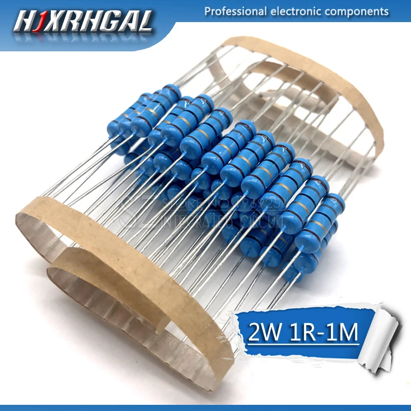 1000 шт 2 W Металл пленочные резисторы 1% 1R ~ 1 м 2.2R 4.7R 10R 22R 47R 100R 220R 470R K 10 100 4 7 22 47 220 470 Ом
