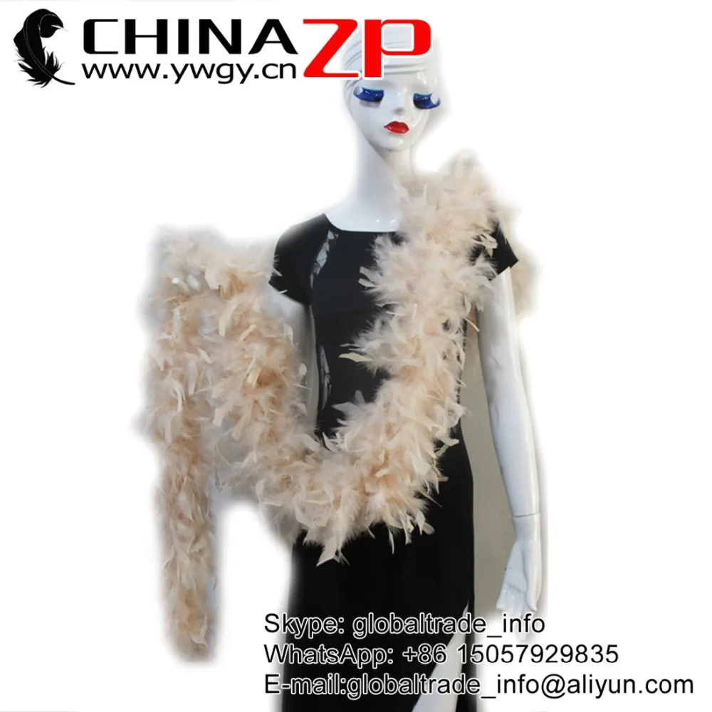 CHINAZP Фабрика 10 ярдов/партия 80 г фантастические DIY украшения окрашенные цвета слоновой кости пушистые турецкие боа из перьев Chandelle