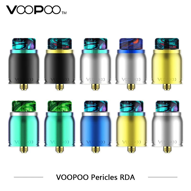 

Original Electronic Cigarettes Atomizer Voopoo Pericles 24.2mm RDA Top/Bottom Fill Dual Coil Rebuildable 510 Resin Drip Tip