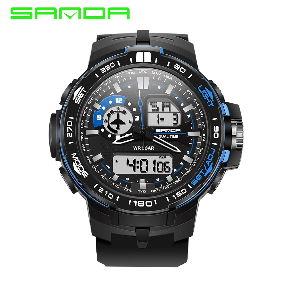 

Watches Men 2018 SANDA Fashion Brand Quartz Clock Army Military Sport Watch Digital Wristwatches Waterproof relogio masculino