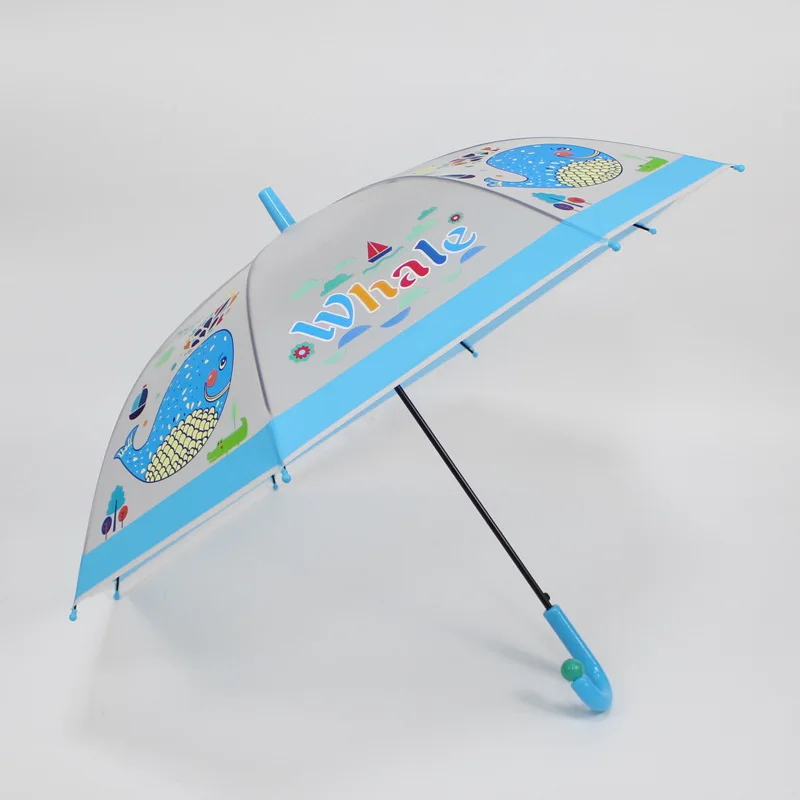 

Cartoon Animal Transparent Umbrellas For Protect Against Wind And Rain Long-Handle Umbrella Clear Portable Boy Girl Umbrellas