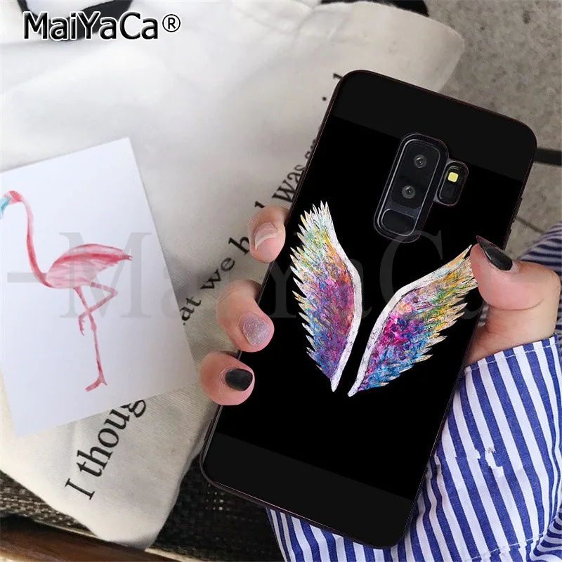 MaiYaCa Крылья Ангела оболочка чехол для телефона Samsung S9 plus S5 S6 S6edge S6plus S7 S7edge S8