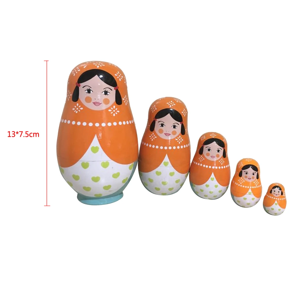 Hand Painted Wooden Nesting Dolls Matryoshka Babushka Set Russian Dolls Home Decoration Kids Birthday Chrismas Gifts