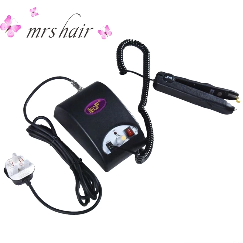 Black Ultrasonic Hair Extension Fusion Connector / Ultrasonic Hair Extension Fusion Iron For Keratin Fusion Hair Extension Tools